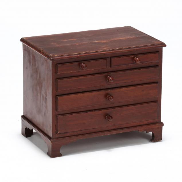 a-virginia-yellow-pine-miniature-chest-of-drawers