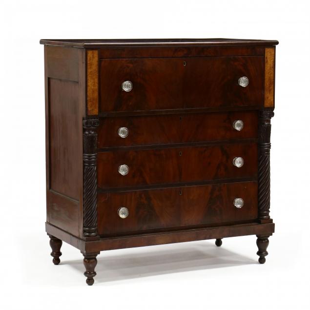 virginia-classical-carved-mahogany-and-maple-chest-of-drawers