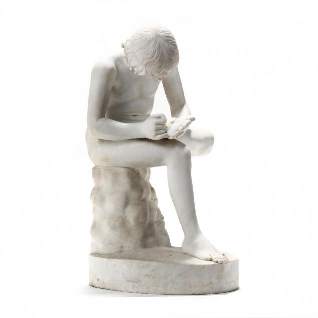 an-italian-white-marble-figure-of-a-boy-with-thorn-i-spinario-i