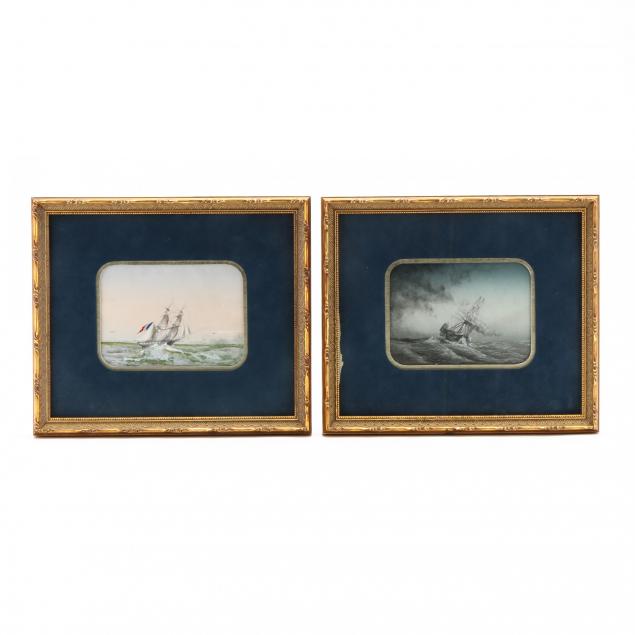 a-pair-of-french-school-miniature-maritime-paintings