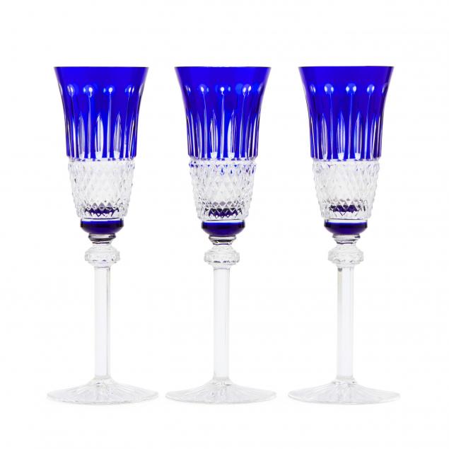 att-st-louis-set-of-three-cobalt-i-tommy-i-champagne-flutes