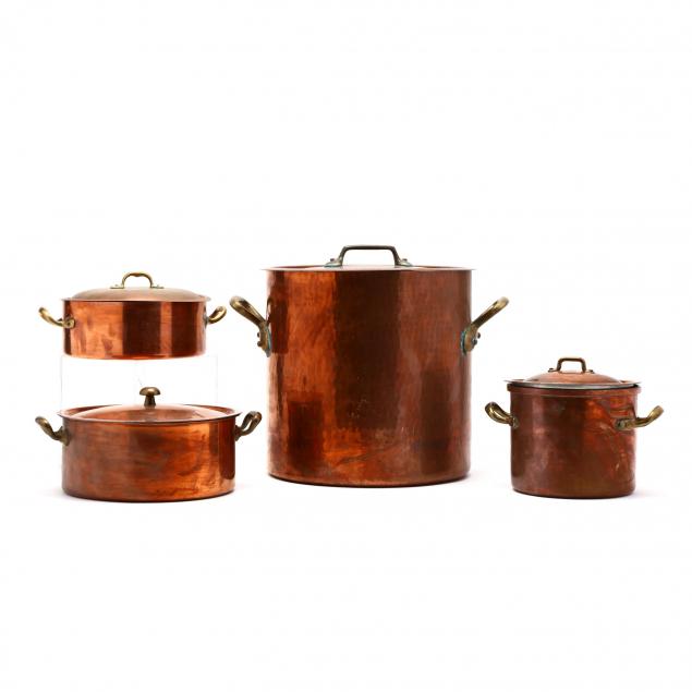 four-lidded-copper-cooking-pots
