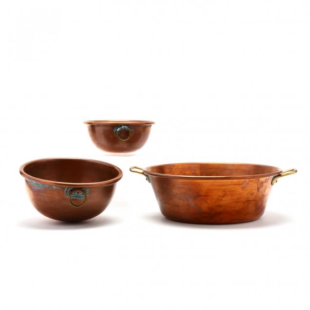 copper mixing bowls with lids