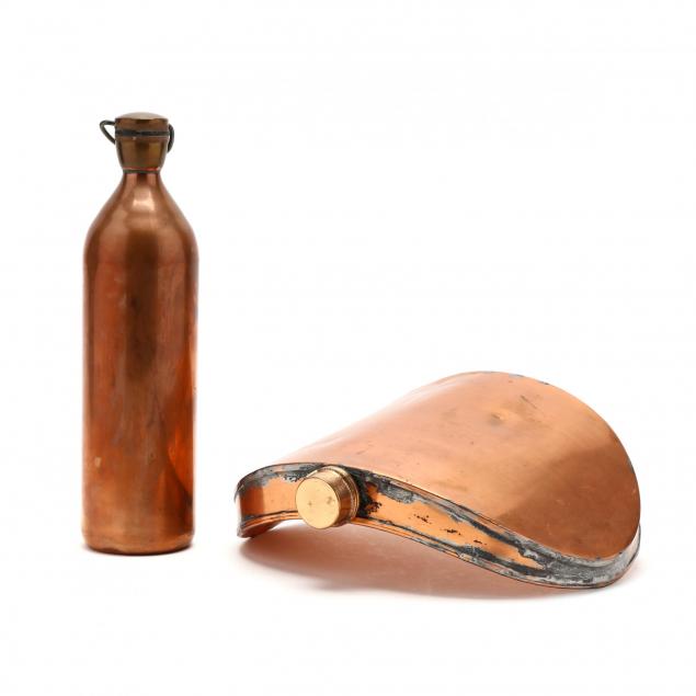 vintage-copper-flask-and-bottle