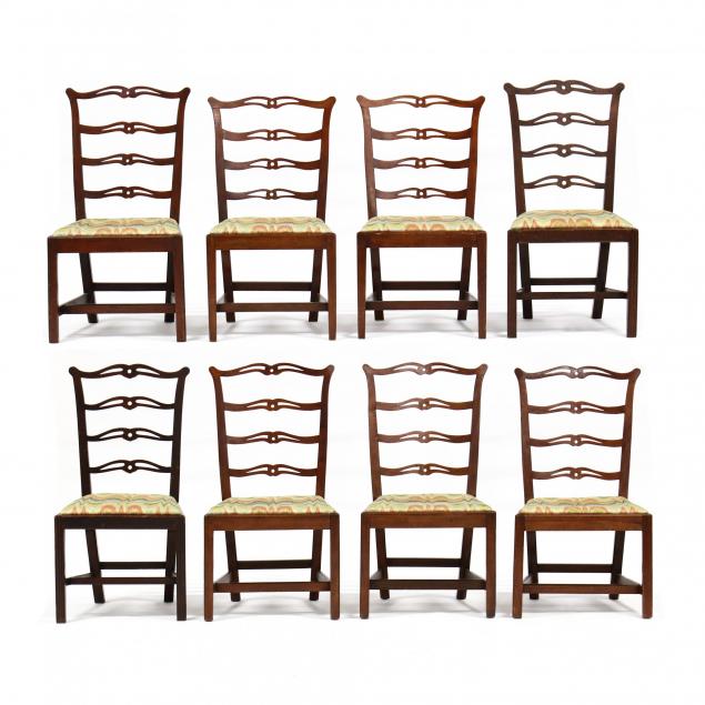Assembled Set Of Eight Chippendale Ribbon Back Dining Chairs Lot 482 The Holiday Gallery Auctionnov 23 2019 9 00am