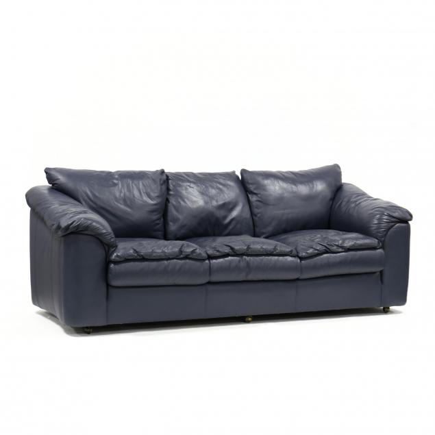 leathercraft-colonial-blue-modern-leather-sofa