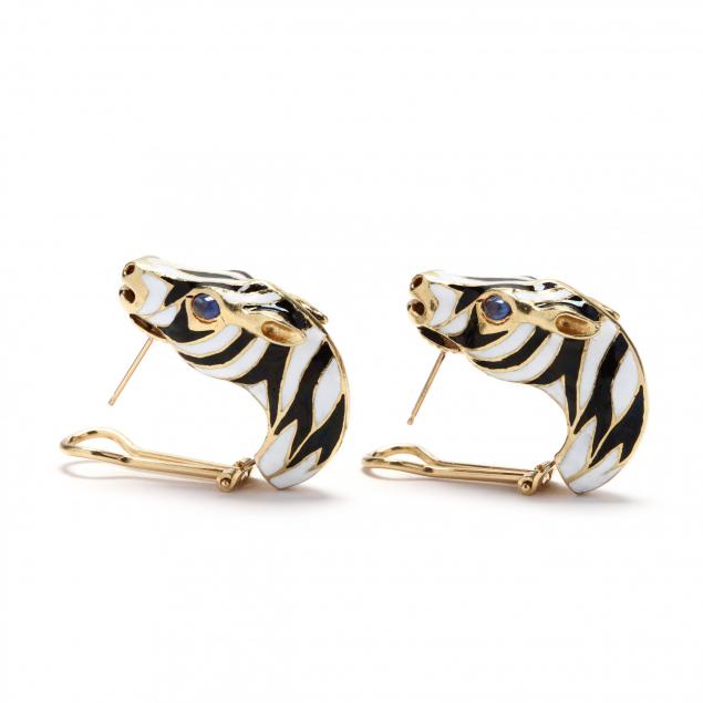 18kt-gold-and-enamel-zebra-motif-earrings