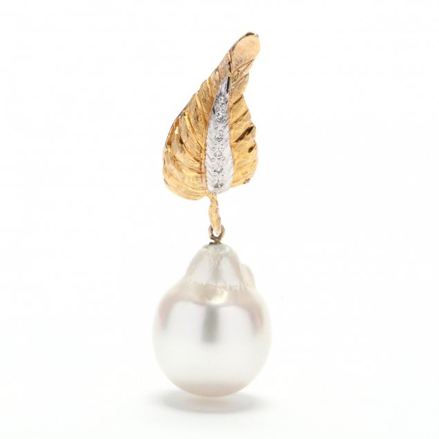 14kt-gold-and-baroque-pearl-pendant-enhancer