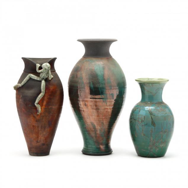 three-contemporary-pottery-vases