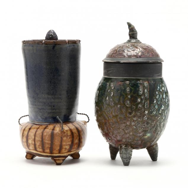 two-covered-and-footed-studio-pottery-vases