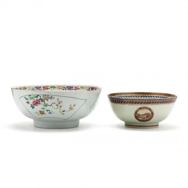 two-antique-chinese-export-porcelain-bowls