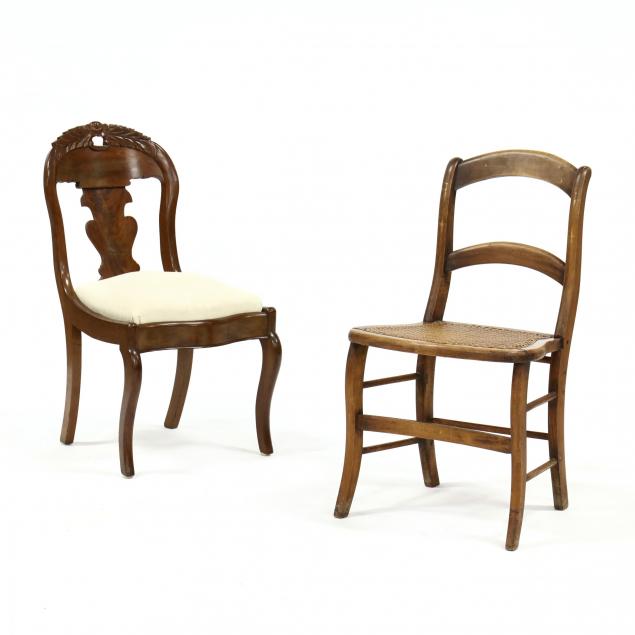 two-american-classical-mahogany-side-chairs