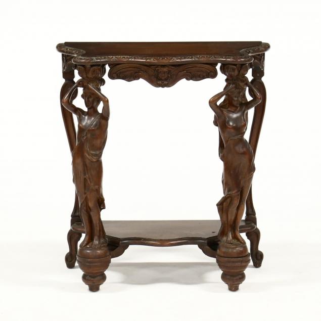 continental-figural-carved-walnut-low-table