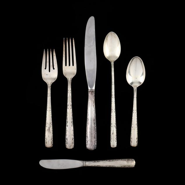 gorham-camellia-sterling-silver-flatware-service