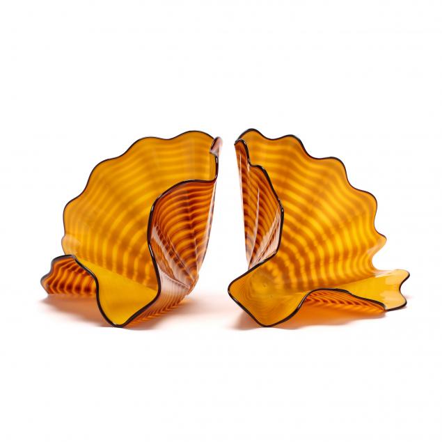 dale-chihuly-wa-b-1941-pair-of-radiant-yellow-persian-sculptures