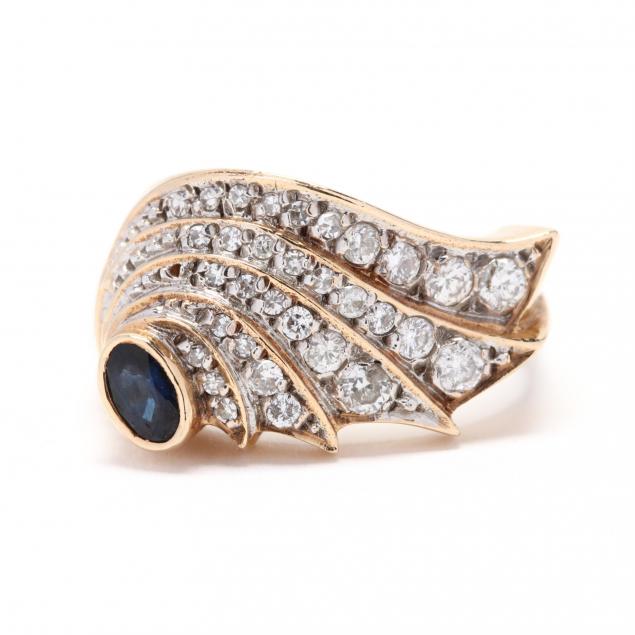 14kt-gold-diamond-and-sapphire-ring-erte-for-circle-fine-art