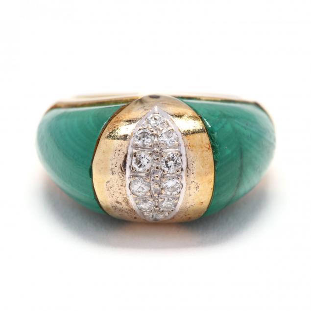 14kt-gold-malachite-and-diamond-ring