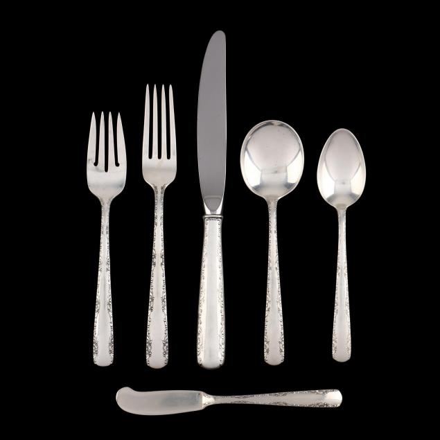 gorham-camellia-sterling-silver-flatware-service