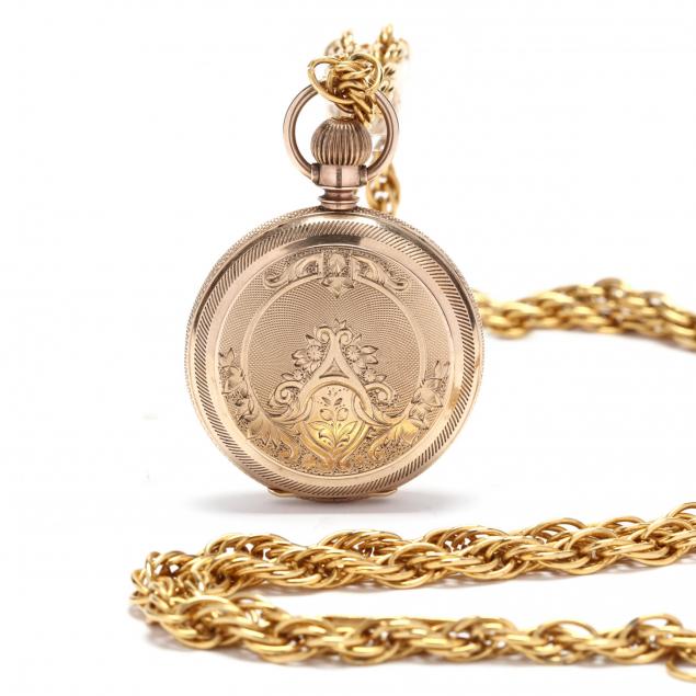 antique-18kt-gold-hunter-case-wm-ellery-pocket-watch-waltham