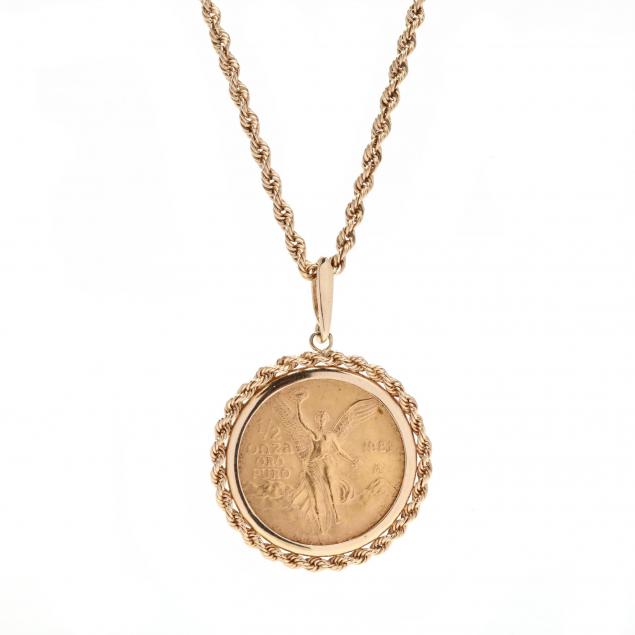 Mexico Gold Coin Pendant Necklace (Lot 4061 - Fine Estate JewelryDec 19 ...