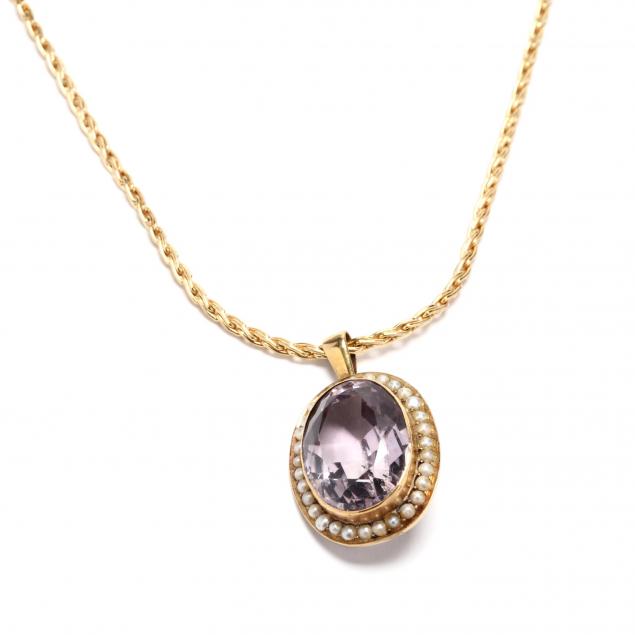gold-amethyst-and-seed-pearl-necklace