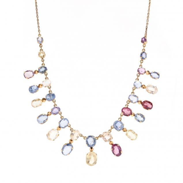 14kt-gold-multi-colored-sapphire-necklace