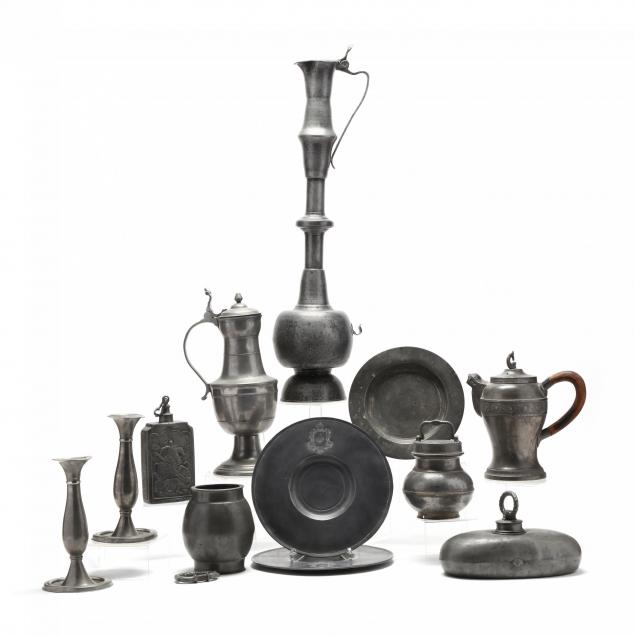 twelve-antique-pieces-of-pewter