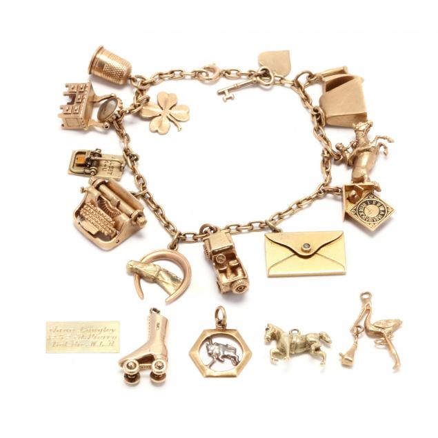 vintage-gold-charm-bracelet-with-vintage-charms