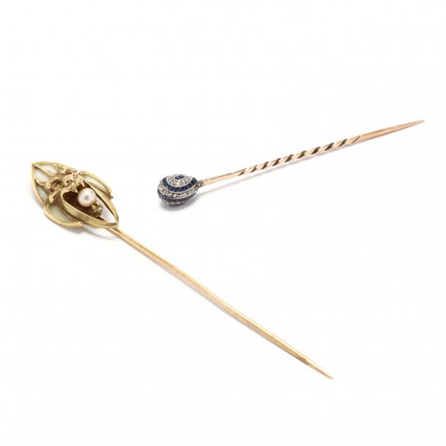 two-antique-gem-set-stick-pins