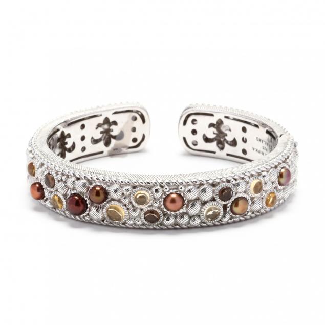 sterling-silver-gemstone-cuff-bracelet-judith-ripka