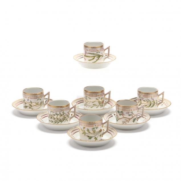 a-selection-of-14-royal-copenhagen-flora-danica-cups-saucers