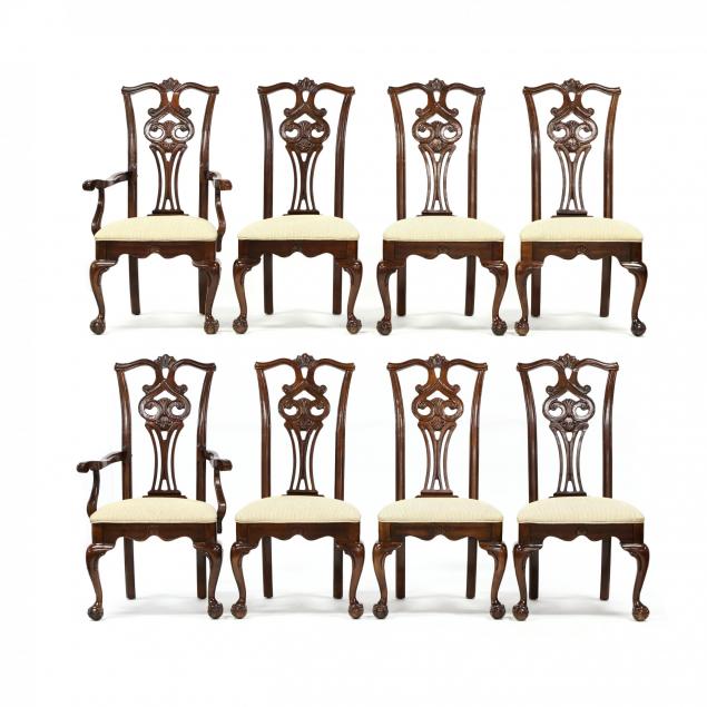 american-drew-set-of-eight-chippendale-style-cherry-dining-chairs