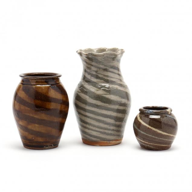 three-contemporary-western-nc-pottery-vases