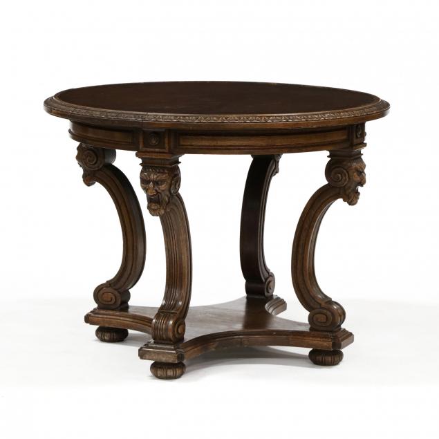 neoclassical-style-carved-oak-center-table