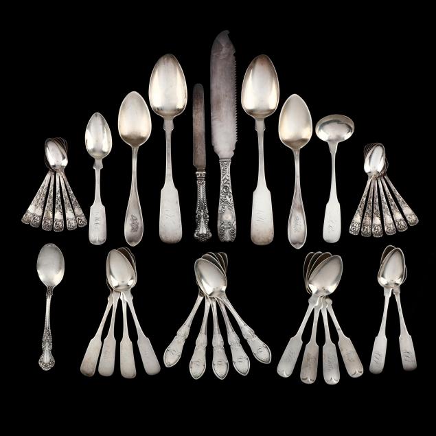 collection-of-coin-silver-sterling-silver-and-silverplate-flatware