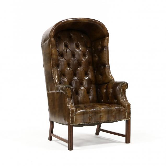 chippendale-style-upholstered-porter-s-chair