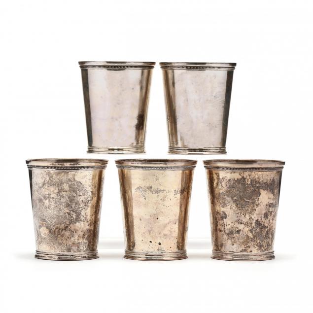 set-of-five-sterling-silver-mint-julep-cups