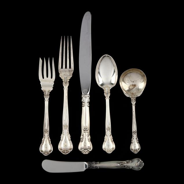 gorham-chantilly-sterling-silver-flatware-service