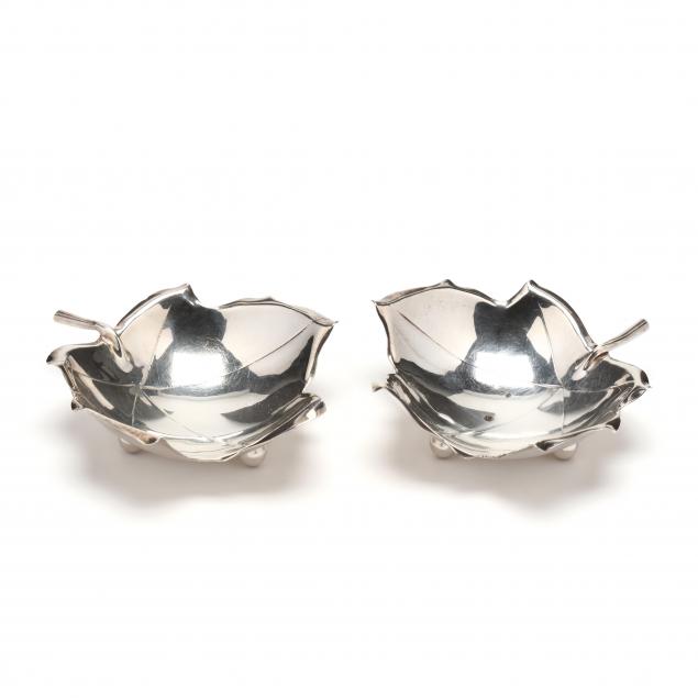 a-pair-of-cartier-sterling-silver-leaf-dishes