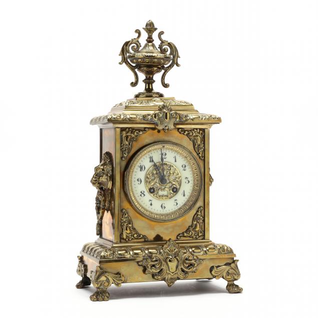 french-gilt-brass-mantel-clock