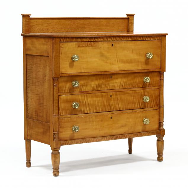 american-sheraton-tiger-maple-bonnet-chest