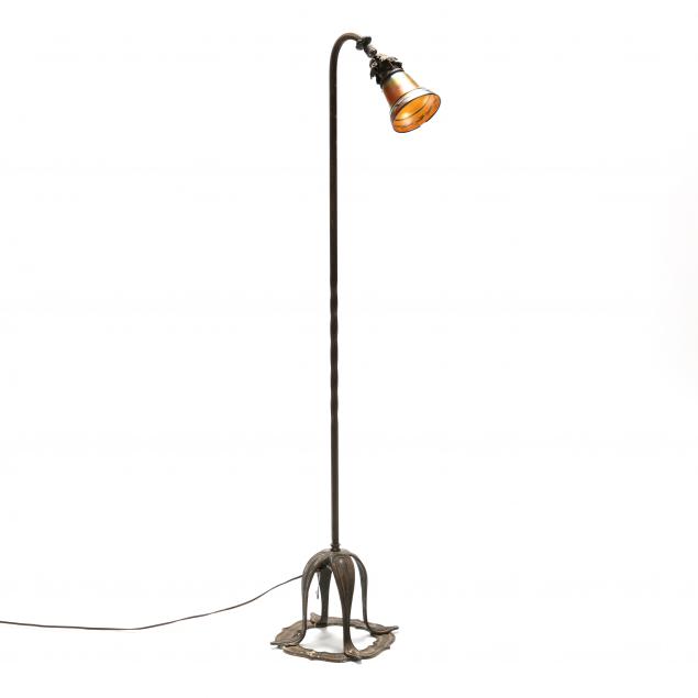 vintage-bronze-floor-lamp-with-steuben-shade