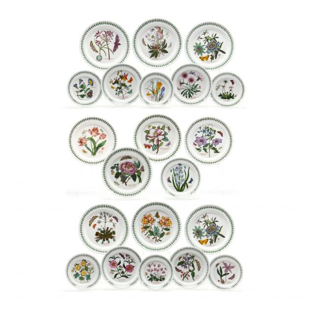 a-group-of-21-portmeirion-plates-botanical-garden