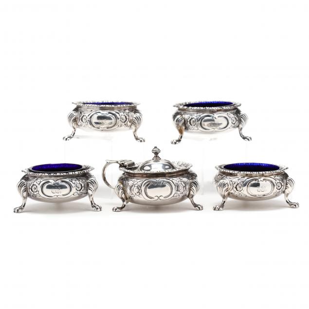 an-assembled-english-silver-five-piece-condiment-set