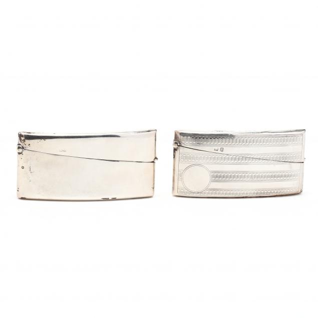 two-george-v-silver-card-cases