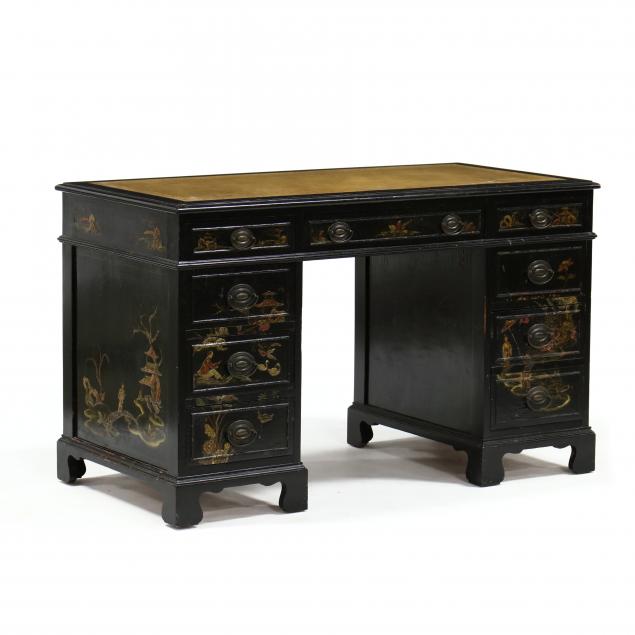 vintage-chinoiserie-kneehole-desk