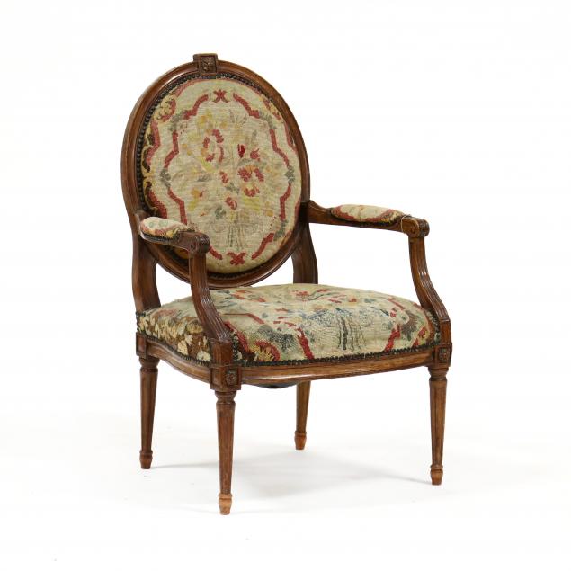 louis-xvi-style-carved-walnut-fauteuil