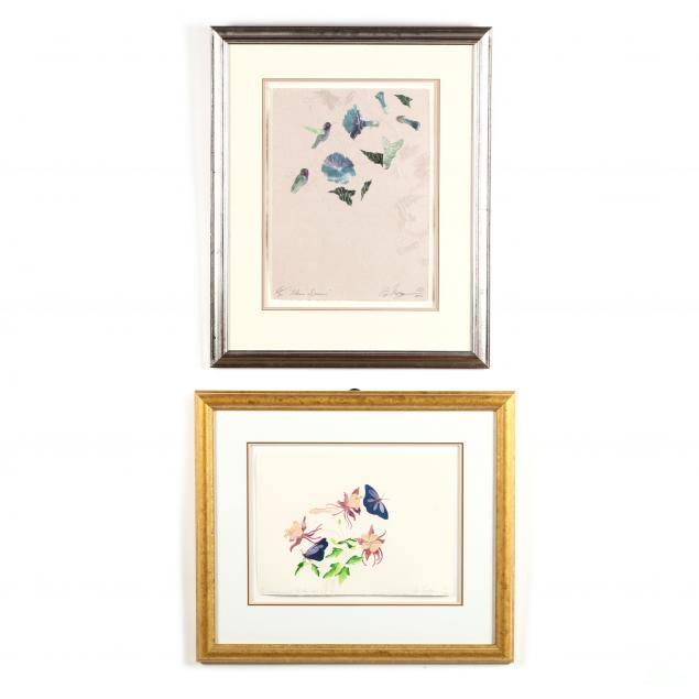 ed-morgan-nm-mo-1943-2014-two-mixed-media-floral-prints