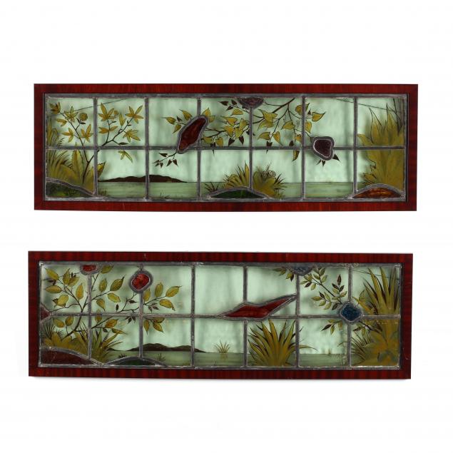 pair-of-antique-english-painted-stained-glass-panels
