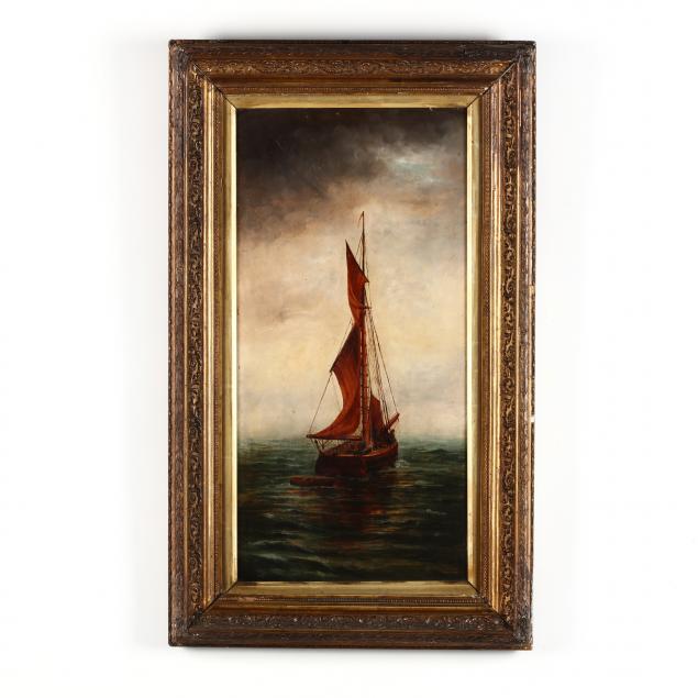 antique-english-school-painting-of-a-sailing-ship